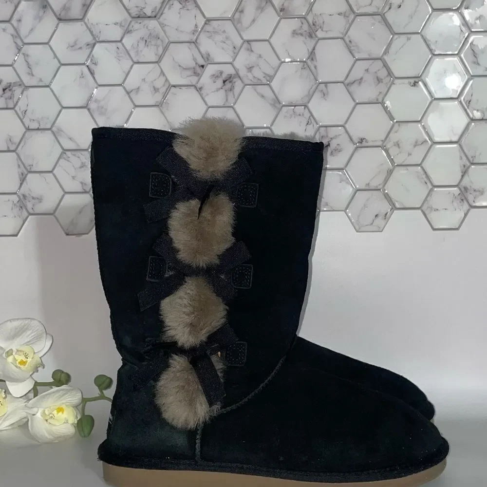 UGG Koolaburra Victoria Fur-Lined Boots with Bows